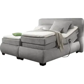ed exciting design Boxspringbett »Evolution« inkl. Motor und Topper grau