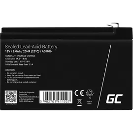 Green Cell AGM 12V 9Ah VRLA Blei-Batterie Bleiakku Ersatzakku Gelakku Akkubatterie Zyklenfest Unbemann UPS, USV, Notstrom, USV-Anlage, UPS -Anlage, Backup-Batterie, Batteriebackup