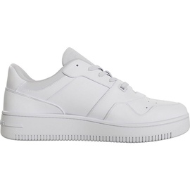 Tommy Hilfiger Tommy Jeans Damen Cupsole Sneaker Retro Basket Schuhe, Weiß (White), 36 EU