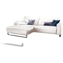 KAWOLA Sofa YORK Leder Recamiere bianco