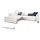 KAWOLA Sofa YORK Leder Recamiere bianco