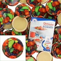 Mambocat 50er Set Deckel To 82 Obst passend für 230ml / 350ml / 435ml Gläser incl. Diamant-Zucker Gelierzauber Rezeptheft