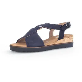 Gabor Damen Keilsandalen, Frauen Sandalen,Moderate Mehrweite (G),offene schuhe,strandschuhe,keilsandaletten,blue (Kork/schw.),39 EU / 6 UK - 39 EU