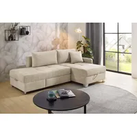 Jockenhöfer Ecksofa JOCKENHÖFER GRUPPE "Lemberg, Dreh-Schwenk-Ottomane", beige (beige 417,