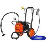 Vevor Warenkorb Airless Farbspritzgerät Membran, 1100 w effizientes Airless-Farbspritzgerät mit Wagen, 2000 psi Airless-Farbspritzgerät, mit