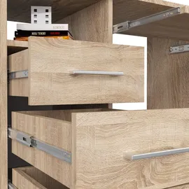 akord furniture factory AKORD ANA Sonoma-eiche mit 3 Schubladen B124 x H74 x T52 cm | Hellbraun