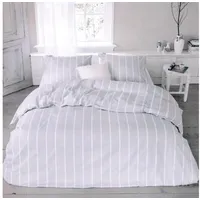 Walra Preppy Pinstripe Grau 155 x 220 cm + 80 x 80 cm