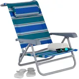 Relaxdays Liegestuhl Klappbar Blau