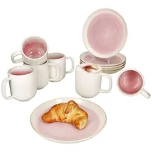 Mambocat Reactive Glaze Paris Frühstücksset 12-tlg. pink