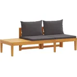 Maison Exclusive - Gartenbank Mit Tisch & Dunkelgrauen Kissen Mas