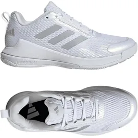 adidas Damen Novaflight 2 Indoor Shoes, Cloud White/Silver Metallic/Cloud White, 46 2/3
