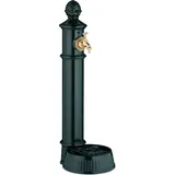Relaxdays Standbrunnen Antik 83 cm Dunkelgrün/Gold