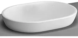 Vitra Metropole Aufsatzschale 5942B003-1398 59,5x45,5cm, oval, ohne Hahnlochbank, weiß hochglanz, weiß hochglanz, ohne Überlauf