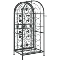vidaXL Weinregal 45 x 36 x 100 cm Schwarz