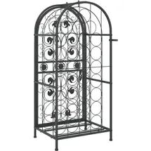 vidaXL Weinregal 45 x 36 x 100 cm Schwarz