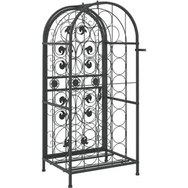 vidaXL Weinregal 45 x 36 x 100 cm Schwarz