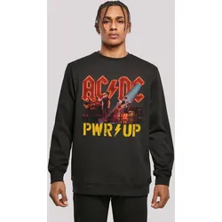 Sweatshirt F4NT4STIC "ACDC Rock Musik Band PWRUP Stage Lights", Herren, Gr. S, schwarz, Obermaterial: 50% Baumwolle, 50% Polyester, casual, regular fit, Rundhals, Langarm ohne Bündchen, Sweatshirts, Print
