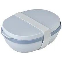 Mepal - Lunchbox Ellipse Duo - Meal Prep Box für Erwachsene & Salatbox zum Mitnehmen - Brotdose für ein gesundes Mittagessen - Ideal für Sandwiches