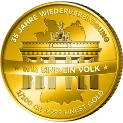 Goldmünze 35 Jahre Wiedervereingiung