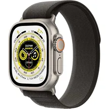 Apple Watch Ultra GPS+Cellular 49 mm Titaniumgehäuse, Trail Loop schwarz/grau M/L