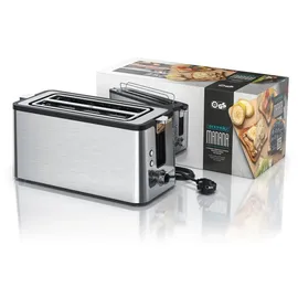 Arendo Langschlitz-Toaster Silber