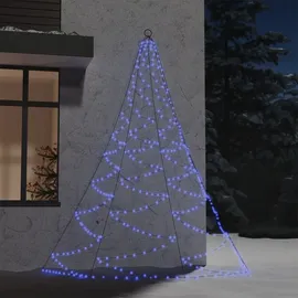 vidaXL LED-Wandbaum mit Metallhaken 260 LED Blau 3 m