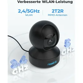 Reolink 5MP PTZ Überwachungskamera Auto-Tracking, 3X Zoom, Baby Monitor mit Mensch/Haustiererkennung, Schwarz
