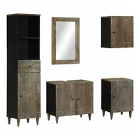 VidaXL 5-tlg. Badmöbel-Set Massivholz Mango