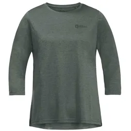 Jack Wolfskin Crosstrail 3/4-arm T-shirt - Hedge Green - XS