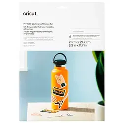 cricutTM bedruckbare Aufkleberfolie für Schneideplotter weiß,  6 St.