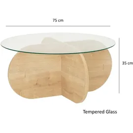 Asir Couchtisch BUBBLE 35x75 cm braun/klar - Braun