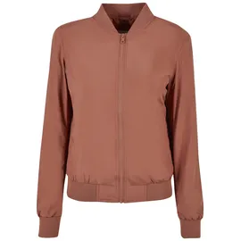 URBAN CLASSICS Damen Light Bomber Jacket – leichte Übergangsjacke im Regular Fit aus Polyester mit Reißverschluss und Rippbündchen für Freizeit und Streetwear,terracotta,L