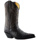 Grinder Herren Carolina Croc Leder Braun Western Cowboy Tanzstiefel 44 - 44 EU