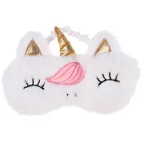 Schlafmaske Kinder Einhorn Augenmasken Weiche für Plüsch Schlafaugenabdeckung Plüsch Schlafabdeckung für Kinder Erwachsene Frauen