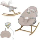 lionelo DALIA ROCKER Babywippe bis 9 kg, Liege mit Bügel und Spielzeug, Wippe, Liegeverstellung, 3-Punkt-Gurt, Leichtgewicht 3,2 kg, Montage ohne Werkzeug
