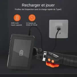 Vevor Endoskopkamera 6,4 mm mit 5 Zoll IPS 1080P HD-Bildschirm und 8-fachem Zoom