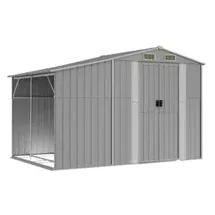 vidaXL Gerätehaus 277 x 192,5 x 179 cm grau