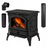 THUNDER® | WESTA | Ofen freistehender | Gusseisenofen | Holz | 17 kW - Schwarz