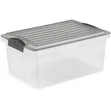 Rotho Stapelbox Compact A4 13 l 1-tlg. grau/transparent