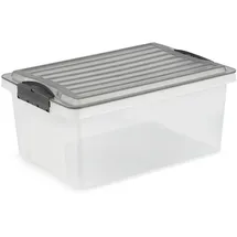 Rotho Stapelbox Compact A4 13 l 1-tlg. grau/transparent