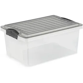 Rotho Stapelbox Compact A4 13 l 1-tlg. grau/transparent