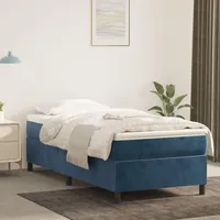 VidaXL Boxspringbett mit Matratze Dunkelblau 100x200 cm