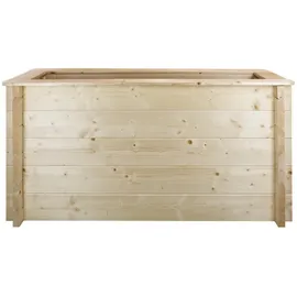 TIMBELA Hochbeet 118 x 38 x 57 cm Beige