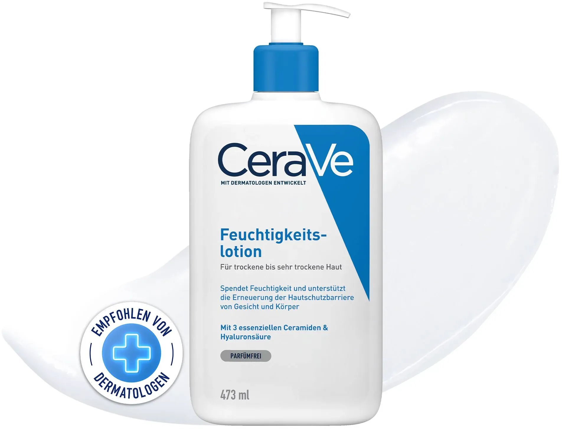 CeraVe Feuchtigkeitslotion: Körperlotion für trockene bis sehr trockene Haut für Gesicht und Körper