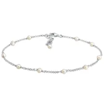 Elli Fußkette ELLI "Fußkette mit Süßwasserzuchtperle 925 Silber", silber, Fußketten, Damen, 22cm