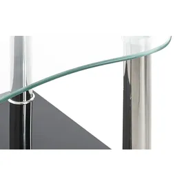 Haku-Möbel Beistelltisch quadratisch Glas silber 40,0 x 40,0 x 47,0 cm, 1 St.