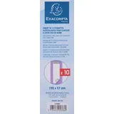 Exacompta 5388E 10er Pack Ordner-Rückenschild. Etiketten 80 x 180 mm selbstklebend für Ordner weiß mit Beschriftungslinien
