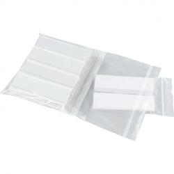 Aufkleber I Etikettenhalter, Rückseite weiß, Frontseite transparent, 100x30mm, 100/VE