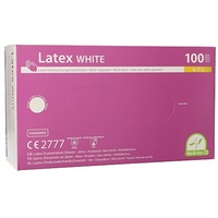 Papstar Medi-Inn® Latex white Einmalhandschuhe gepudert S / 100 Stück