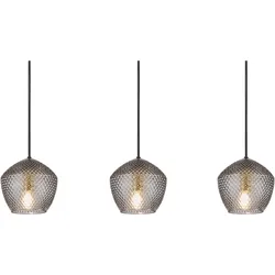 NORDLUX Hängeleuchte "ORBIFORM", grau (grau, messingfarben), Ø 15cm H: 15cm, Lampen, Struktur Glas Schirm, Messing Applikation